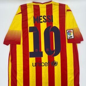 Messi #10 Barcelona 2013/2014 Away ORIGINAL Nike VTG Rare Soccer Jersey (L)